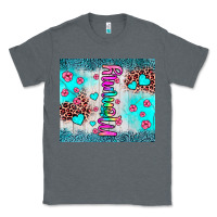 Charcoal Heather mommy leopard turquoise Classic Tee - JahusDesignShop