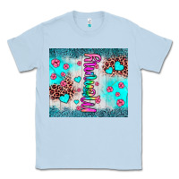 Dusty Blue mommy leopard turquoise Classic Tee - JahusDesignShop