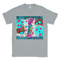 Heather Grey mommy leopard turquoise Classic Tee - JahusDesignShop