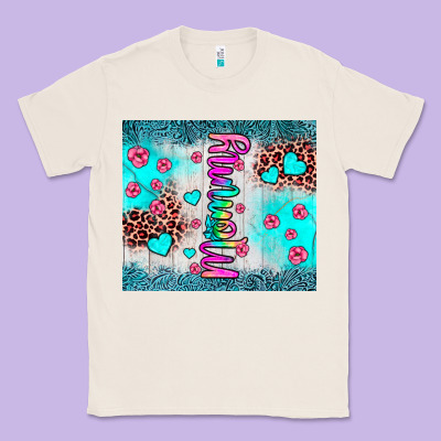 Mommy Leopard Turquoise Classic Tee Designed By Jahusdesignshop