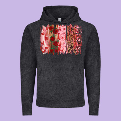 Valentine's Day Brushstrokes Vintage Hoodie Designed By Ranaportraitstore