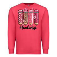 Cardinal valentine's day teacher life pencils Premium Sweatshirt - MaliasSmallBusiness