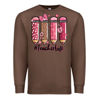Chestnut valentine's day teacher life pencils Premium Sweatshirt - MaliasSmallBusiness