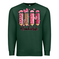 Sports Green valentine's day teacher life pencils Premium Sweatshirt - MaliasSmallBusiness