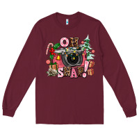 Burgundy christmas oh snap Long Sleeve Tee - AdoDesignShop