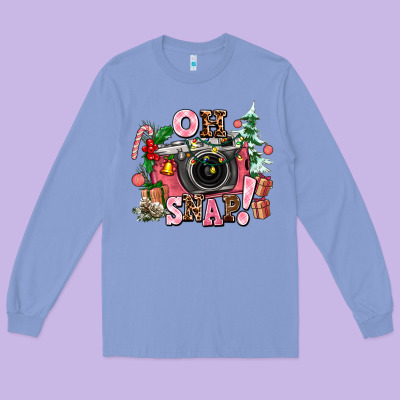Christmas Oh Snap Long Sleeve Tee Designed By Adodesignshop