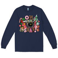 Navy christmas oh snap Long Sleeve Tee - AdoDesignShop