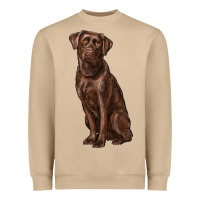 Mushroom labrador retriever Heavyweight Sweatshirt - RanaPortraitStore