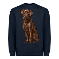 Navy labrador retriever Heavyweight Sweatshirt - RanaPortraitStore