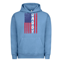 Pigment Pebble Blue Daddy American Flag Urban Hoodie - Bettercallsaul