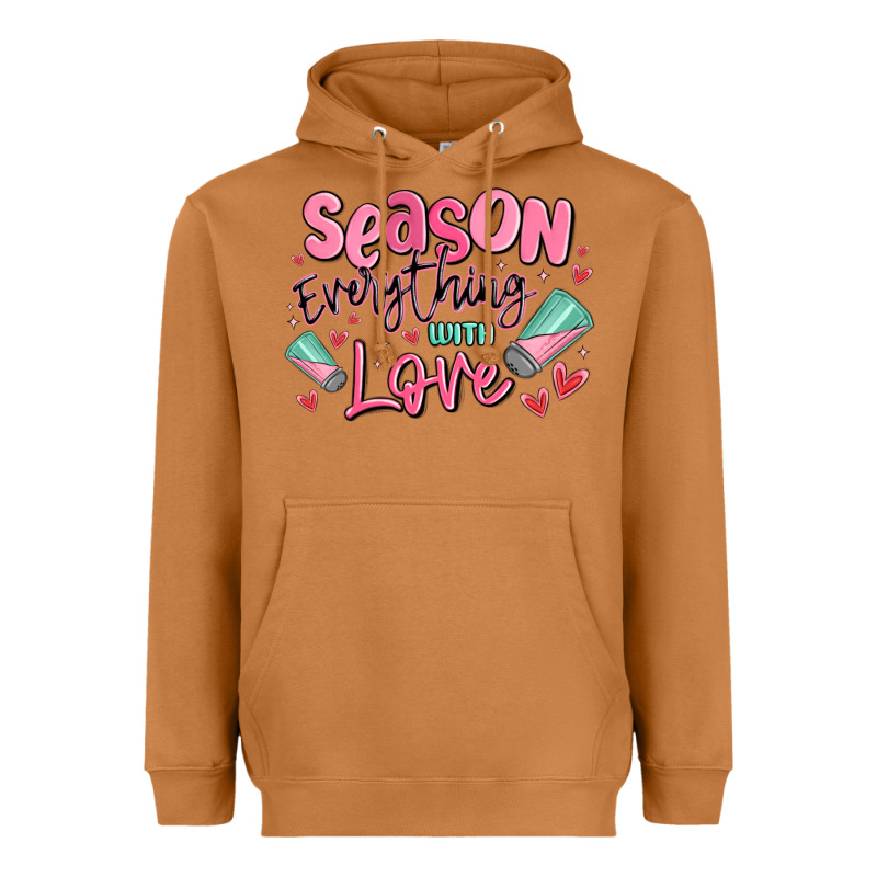 Season Everything With Love Heavyweight Hoodie by MaliasSmallBusiness | Teevron