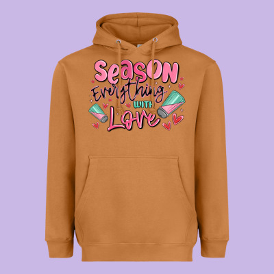 Season Everything With Love Heavyweight Hoodie Designed By Maliassmallbusiness