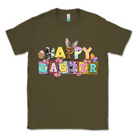 Army Green happy easter Classic Tee - AdoDesignShop