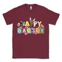 Burgundy happy easter Classic Tee - AdoDesignShop