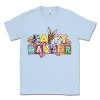 Dusty Blue happy easter Classic Tee - AdoDesignShop