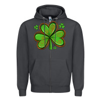 Smoke st patricks day shamrock with glitter Zipper Hoodie - Artiststas