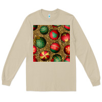 Mushroom christmas ornaments and leopard seamless pattern Long Sleeve Tee - BundleAndBundleShop