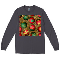 Smoke christmas ornaments and leopard seamless pattern Long Sleeve Tee - BundleAndBundleShop