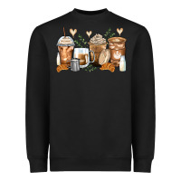Black latte coffee cups Heavyweight Sweatshirt - Zillion Design Studio