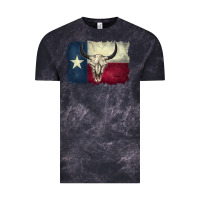 Cloud Black distressed tesas flag Vintage Tee - BarkalooDesign