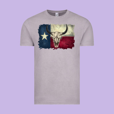 Distressed Tesas Flag Vintage Tee Designed By Barkaloodesign