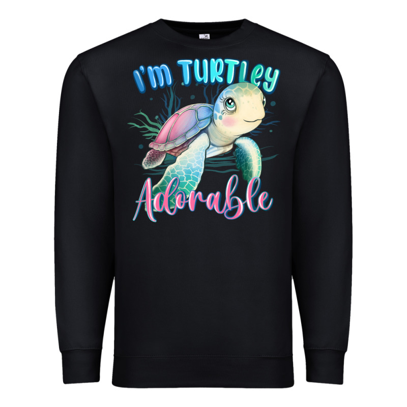 Im Turtley Adorable Turtle Premium Sweatshirt by MaliasSmallBusiness | Teevron