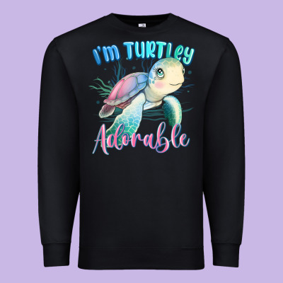 Im Turtley Adorable Turtle Premium Sweatshirt Designed By Maliassmallbusiness