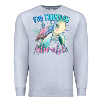 Heather Grey im turtley adorable turtle Premium Sweatshirt - MaliasSmallBusiness