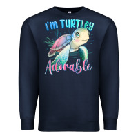 Navy im turtley adorable turtle Premium Sweatshirt - MaliasSmallBusiness