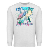 Oatmeal Heather im turtley adorable turtle Premium Sweatshirt - MaliasSmallBusiness