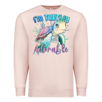 Pale Pink im turtley adorable turtle Premium Sweatshirt - MaliasSmallBusiness