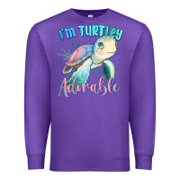 Purple im turtley adorable turtle Premium Sweatshirt - MaliasSmallBusiness