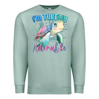 Seafoam im turtley adorable turtle Premium Sweatshirt - MaliasSmallBusiness