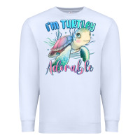 White im turtley adorable turtle Premium Sweatshirt - MaliasSmallBusiness