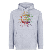 Heather Grey not by my strength but his Heavyweight Hoodie - MaliasSmallBusiness