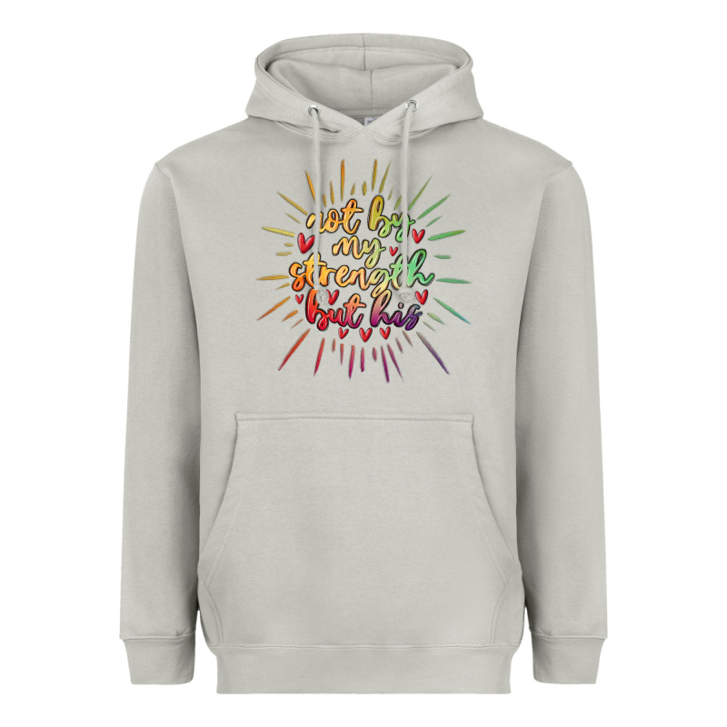 Not By My Strength But His Heavyweight Hoodie by MaliasSmallBusiness | Teevron