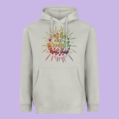 Not By My Strength But His Heavyweight Hoodie Designed By Maliassmallbusiness