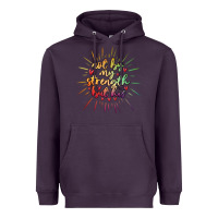 Plum not by my strength but his Heavyweight Hoodie - MaliasSmallBusiness