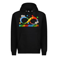 Black neurodiversity Premium Hoodie - LillyAllenDesigns