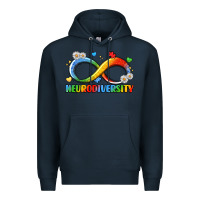 Navy neurodiversity Premium Hoodie - LillyAllenDesigns