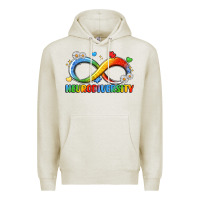 Oatmeal Heather neurodiversity Premium Hoodie - LillyAllenDesigns