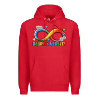 Red neurodiversity Premium Hoodie - LillyAllenDesigns