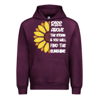 Mauve Wine Rise Above The Storm You Will F and The Sunshine Urban Hoodie - Bettercallsaul
