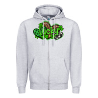 Heather Grey st patricks day lucky western hearts Zipper Hoodie - Artiststas