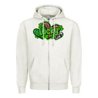 Oatmeal Heather st patricks day lucky western hearts Zipper Hoodie - Artiststas