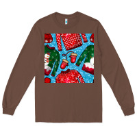 Chestnut christmas clothes seamless pattern Long Sleeve Tee - BundleAndBundleShop