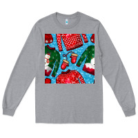 Heather Grey christmas clothes seamless pattern Long Sleeve Tee - BundleAndBundleShop