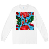 White christmas clothes seamless pattern Long Sleeve Tee - BundleAndBundleShop