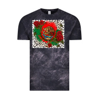 Cloud Black mexican flag and roses Vintage Tee - CTS Tumbler Store