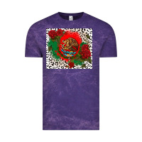 Cloud Purple mexican flag and roses Vintage Tee - CTS Tumbler Store